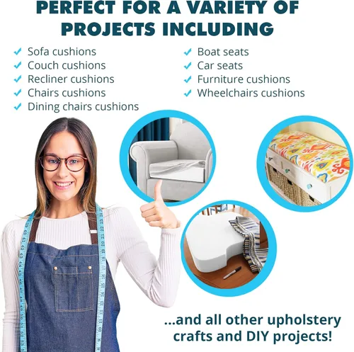 Vista 4 de Espuma de tapicería de espuma de alta densidad de 2.0 x 17.7 x 69.7 in