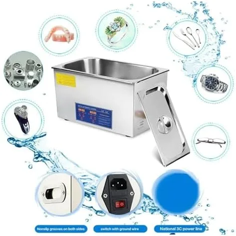 Vista 3 de Ultrasonic Cleaning Machine, 2L Stainless Steel Cleaner with Digital Timer, High-Efficiency Ultrasonic Wave Technology for Jewelry, Glasses