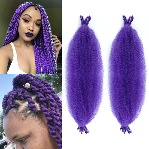 Vista 52 de Extensiones de cabello afro rizado Ginger 12 pulgadas, trenzas Marley de cabello trenzado elástico 350, extensiones de cabello afro rizado y rizado