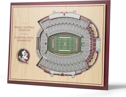 Vista 24 de YouTheFan NCAA Florida Gators Arte de Pared 3D StadiumView de 5 Capas - Estadio Ben Hill Griffin, 13.00" x 17.00