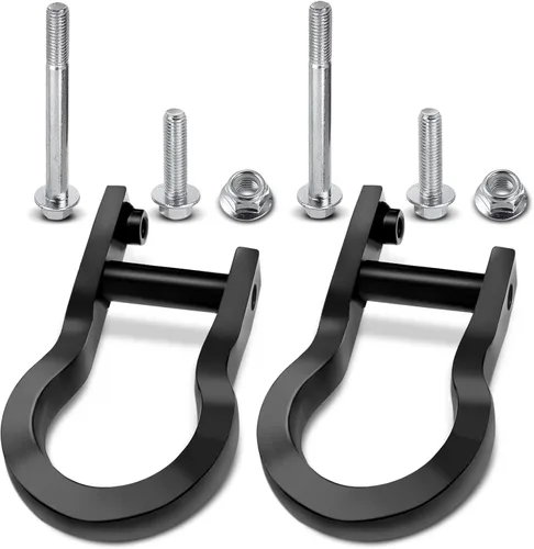 Vista 8 de A-Premium Par (2) Juego de ganchos de remolque delanteros compatibles con Chevrolet Chevy Silverado 1500 2007-2019, GMC Sierra 1500 2007-2019, rojo