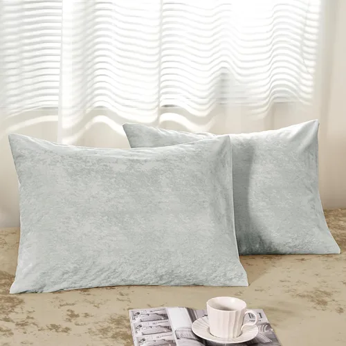 Vista 37 de PHF Fundas de almohada de terciopelo real, 24 x 24 pulgadas, sin rellenos, paquete de 2 fundas de cojín de color degradado, ultra suaves