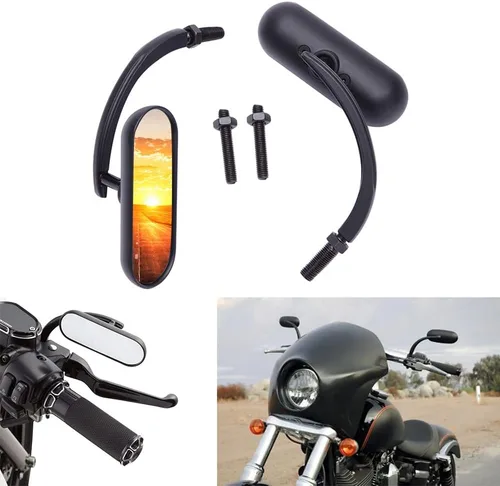 Vista 16 de DREAMIZER Espejos retrovisores laterales redondos negros de 3 pulgadas para manillar de motocicleta, universales de 8mm 10mm, compatibles