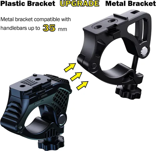 Vista 4 de VICTAGEN Soporte de repuesto para luces de bicicleta modelo VTG8 VTG8Shield B3, base de montaje de faros de bicicleta, soporte de luz de bicicleta