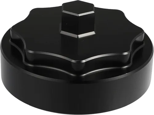 X AUTOHAUX Cubierta de aluminio de la tapa de la carcasa del filtro de combustible para Dodge para Ram 2500 3500 4500 5500 6.7L motor diesel Negro