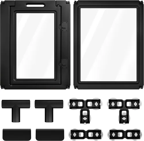 Vista 36 de FXW AuraSpace - Cerca acrílica para perros pequeños, para interiores, 24 pulgadas, 2 paneles, incluye 1 puerta y 1 panel, color negro