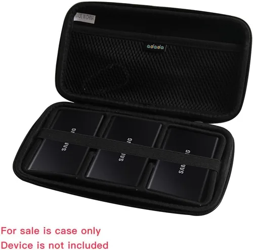 Vista 2 de Adada Funda de viaje rígida para Samsung T7 / T7 Touch SSD portátil 1TB 2TB 500GB USB 3.2 Estuche de unidad de estado sólido externo para 3 discos