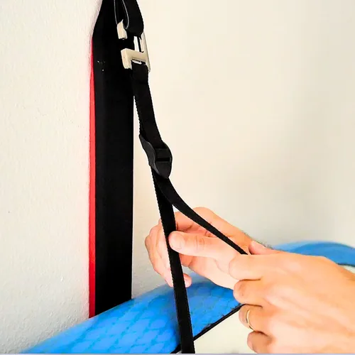 Vista 6 de Estante de almacenamiento para kayak, correas acolchadas ajustables de alta calidad para kayaks, tabla de remo de SUP y tabla de surf