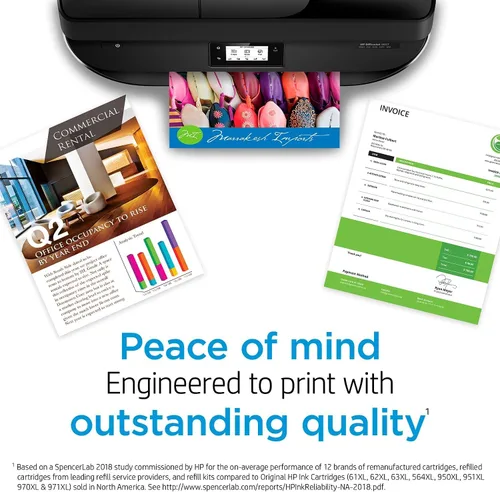 Vista 8 de HP Cartucho de tinta 62, negro XL y tricolor (negro XL + CMY)