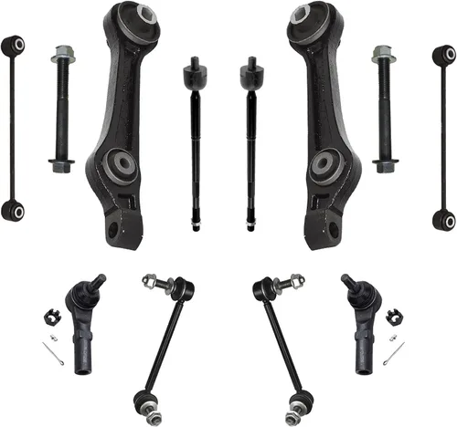 Vista 64 de Detroit Axle - Kit de suspensión frontal de 10 piezas para Chevy Trailblazer EXT GMC Envoy XL XUV Buick Rainier Isuzu Ascender Olds Bravada, brazos