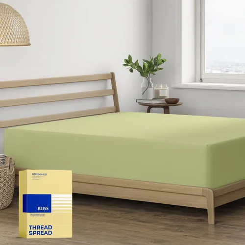 Vista 15 de THREAD SPREAD Sábana bajera ajustada 100 % algodón egipcio tamaño California King Sábana bajera de 600 hilos, bolsillo profundo, satén suave sin