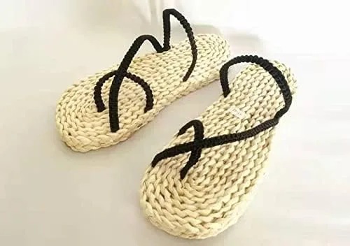 Vista 6 de YOUYICOS Accesorios de anime para cosplay Monkey D Luffy sandalias de paja para fiesta