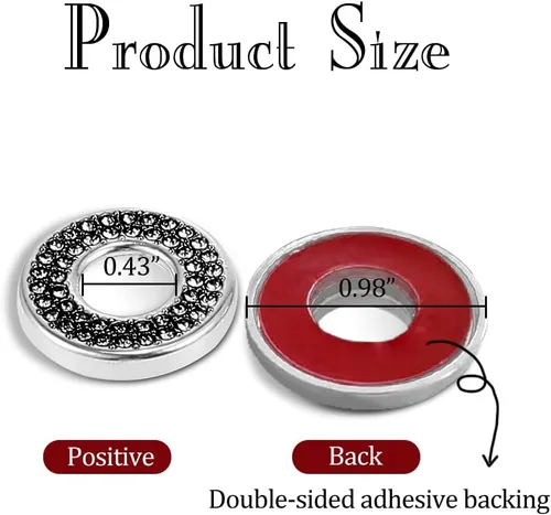 Vista 2 de HAOBO 4 Piezas Cubiertas Brillantes para Cerradura de Puerta de Auto, Cubierta de Perno de Puerta de Auto, Calcomanías Brillantes para Tirador