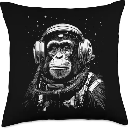 Vista 5 de ASTRONAUT MONKEY SPACE DESIGNS Astronaut Monkey Space Exploration - Almohada (16 x 16 pulgadas), multicolor
