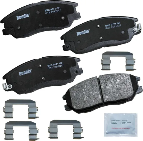 Vista 427 de Pastillas de Freno Delanteras Cerámicas Bendix Priority1 CFC430A para Modelos Selectos INFINITI G35, I30, Nissan 350Z, Altima, Juke, Maxima, Sentra