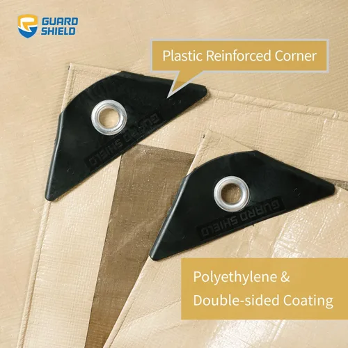 Vista 2 de GUARD SHIELD - Lona resistente, impermeable, de polietileno, gruesa, resistente a los rayos ultravioleta, con ojales, para exteriores, 6 x 8 pies