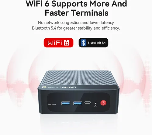 Vista 7 de Mini PC SER5 MAX de Beelink, AMD Ryzen 7 6800U (8C/16T, hasta 4.7 GHz), Mini Computadora con 24GB LPDDR5 RAM 500GB SSD PCle 4.0, Gráficos de 12