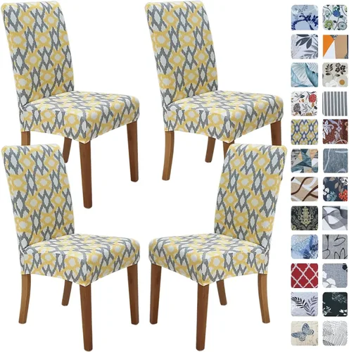 Vista 60 de SPRINGRICO Fundas navideñas para sillas de comedor, paquete de 6, fundas elásticas para sillas de comedor, fundas para sillas Parsons de cocina