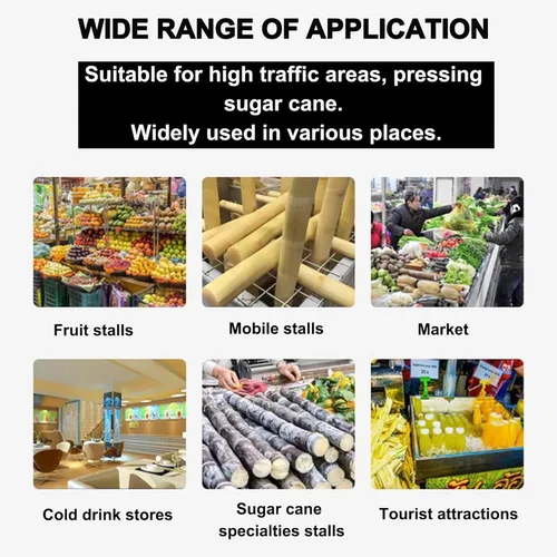 Vista 8 de Exprimidor de caña de azúcar, prensa eléctrica de caña de azúcar, prensa vertical de jengibre, extractor de jugo de caña de azúcar, 3 rodillos