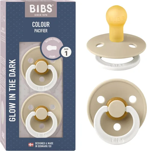 Vista 16 de BIBS - Paquete de 2 chupetes Bibs Colour, calmante, libre de bisfenol A, punta redonda, látex de goma natural