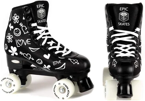 Vista 2 de Epic Skates Epic Skates Luv Quad Patines para mujer, negro/blanco