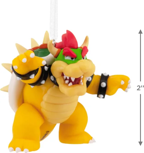 Vista 4 de Adorno colgante de Navidad de Hallmark Nintendo Super Mario Bowser, Regalos para jugadores