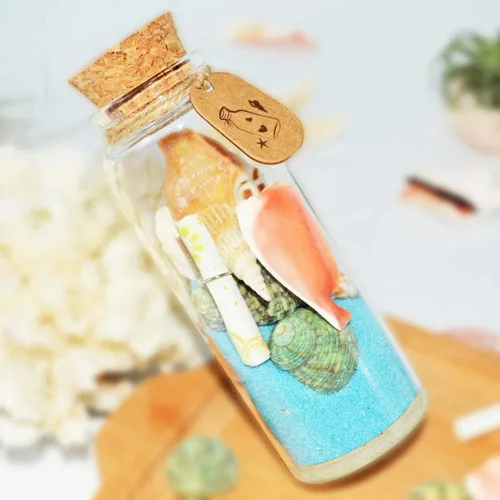 Vista 5 de Danmu Botellas de poción de 1.4 fl oz, botellas de vidrio con tapón de corcho, pequeños frascos de vidrio para recuerdos de boda, decoraciones