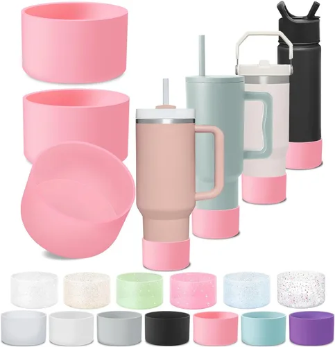 Vista 8 de 3 botas Stanley de silicona para vaso Stanley de 30 a 40 onzas y IceFlow de 20 a 30 onzas, bota Stanley Cup para botella de agua Hydro Flask