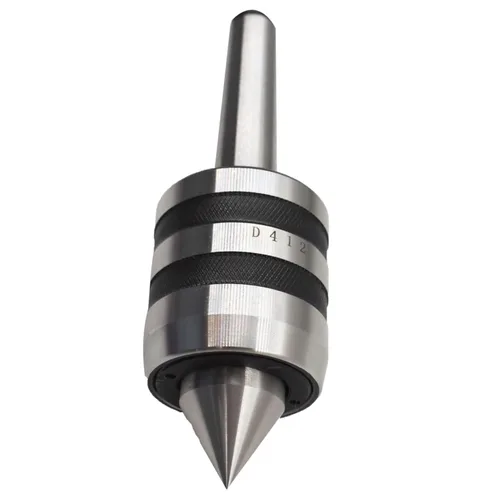 Vista 3 de Centro de contrapunto vivo resistente MT2, Torno de madera Morse Taper 2MT Centro vivo con punta de carburo para torneado de alta velocidad