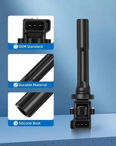 Vista 2 de ECCPP UF237 4 bobinas de encendido con 4 bujías de iridio 5464, paquetes de bobinas, para Suzuki Aerio 2004-2007 1.8L