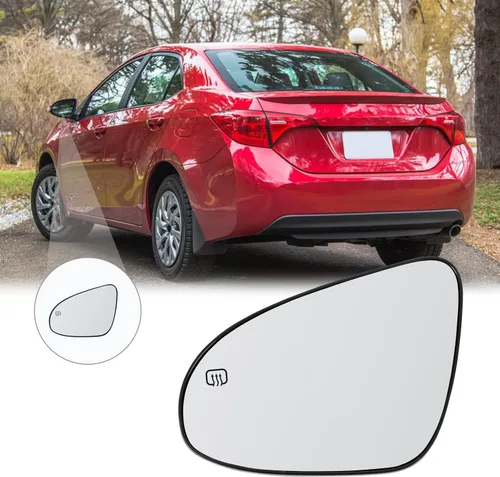 Vista 7 de Compatible con Toyota Corolla 2014 2015 2016 2017 2018 2019, Espejo lateral izquierdo del conductor, Espejo convexo calefactado lateral trasero