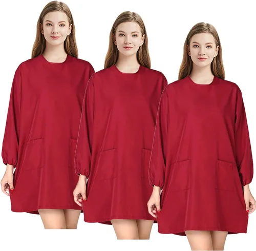 Vista 8 de TOPTIE Chaqueta impermeable para peluquería para mascotas, delantal con 2 bolsillos