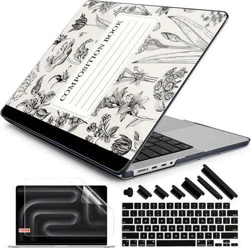 Vista 35 de DONGKE Funda para M5 MacBook Pro de 14 pulgadas 2025 2024-2021 M4 M3 M2 M1, cubierta de carcasa dura de plástico compatible con A3434 A3112 A3401