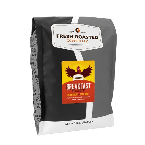Vista 152 de Fresh Roasted Coffee, Caballero Negro Orgánico USDA Orgánico, Kosher Tostado oscuro 2 lb (32 oz) Molido