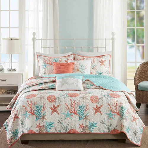 Vista 19 de Madison Park Set de Edredón Cottage con Diseño Costero, Estampado de Estrella de Mar - Cubrecama Ligero para Todas las Estaciones, Fundas, Almohada