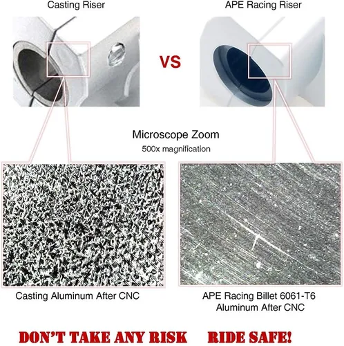 Vista 4 de Elevadores de manillar pivotantes de 2 pulgadas de altura – Abrazaderas universales de barra de motocicleta de aluminio Billet para manillar de 7/8