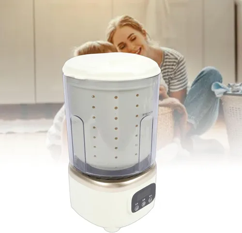 Vista 8 de Mini lavadora, lavadora automática portátil recargable por USB con modo de lavado de 5 minutos y secado por centrifugado de 3 minutos, para ropa