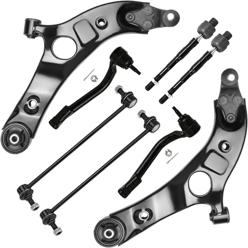 Vista 373 de Detroit Axle - Kit de brazos de control delanteros de 8 piezas para Toyota Sienna 2004-2010, 2 brazos de control inferiores con rótulas, 4 barras