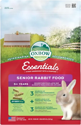 Vista 15 de Oxbow Essentials Alimento para Conejos, Conejo Joven, Hecho con Heno de Alfalfa Oxbow, Pellets de Alimento para Mascotas con Vitaminas y Minerales