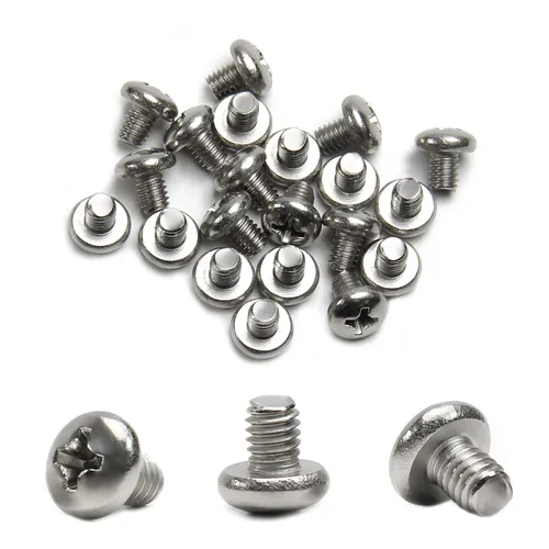 Vista 143 de MroMax 30 tornillos de máquina Phillips de cabeza plana M2 x 0.197 in, acero inoxidable 304 18-8, rosca completa, tornillos de cabeza cruzada gris