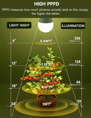 Vista 7 de Bombillas de Crecimiento, Bombilla de Luz de Crecimiento A19, Bombilla de Luz de Espectro Completo, Bombillas de Luz para Plantas E26 Base