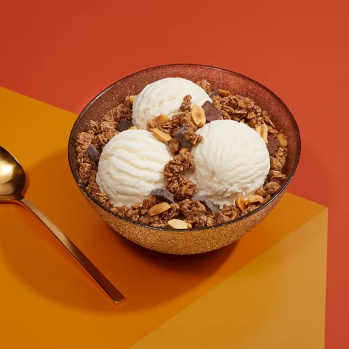 Vista 5 de Love Crunch Granola Orgánica de Chocolate Negro y Mantequilla de Cacahuete, 11.5 oz (Paquete de 1), Sin OMG, Comercio Justo, de Nature's Path