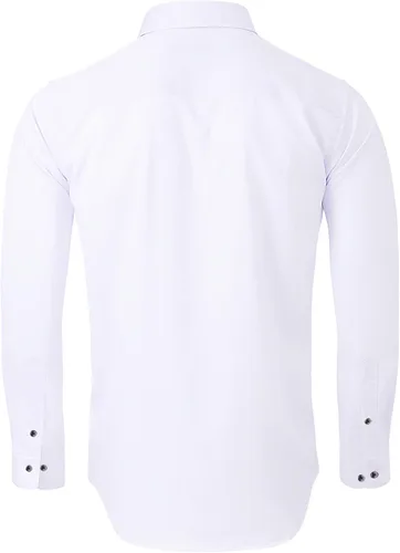 Vista 2 de Alimens & Gentle - Camisas de vestir para hombre, de manga larga, sin arrugas, elásticas, colores lisos, formales, con botones, con bolsillo