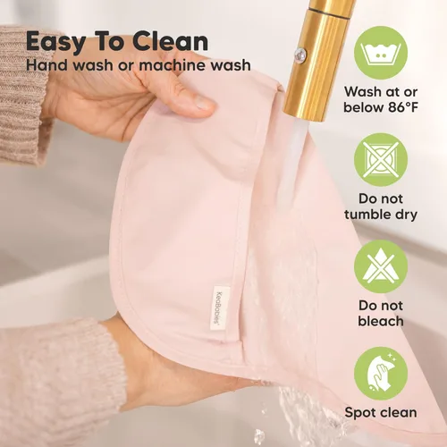 Vista 6 de KeaBabies Paquete de 3 baberos impermeables para comer – Baberos ligeros de alimentación para niños pequeños con gran receptor de alimentos, a Bloom