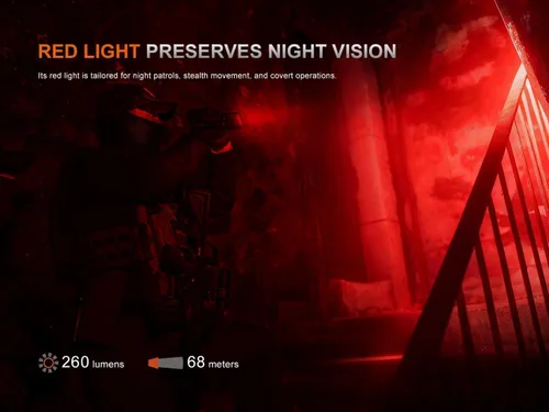 Vista 5 de Fenix Linterna, TK28R 6500 lúmenes LED recargable luz táctica, blanco/rojo, largo alcance 437 yardas con estuche EdisonBright Acc