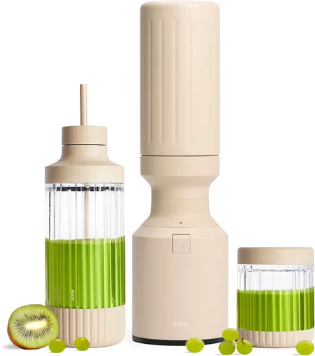 Vista 12 de Beast Mighty 850 Plus Licuadora Personal Compacta Premium Batidos, Malts, Aderezos, Salsas Mezcla Hielo y Frutas Congeladas Nuevo Vaso XL