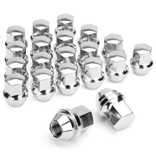 Vista 22 de Dynofit Tuercas de llanta OEM de 14 x 2 para F150 2000-2014, tuercas sintonizadoras de acero de fábrica de una sola pieza compatibles con Ford