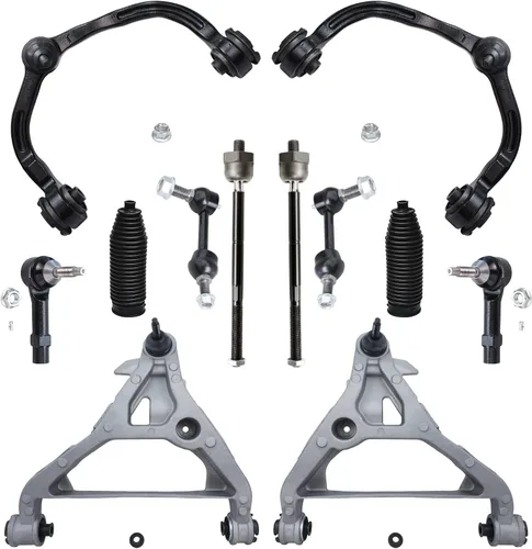 Vista 118 de Detroit Axle - Kit de suspensión frontal de 12 piezas para Volkswagen Jetta Golf Beetle, 2 brazos de control inferiores, 2 rótulas inferiores