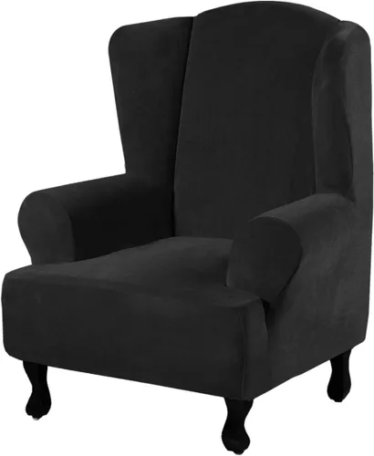 Vista 30 de H.VERSAILTEX Funda de terciopelo elástico para sillón, funda para sillón de 1 cojín para sala de estar, funda de muebles hecha de terciopelo grueso