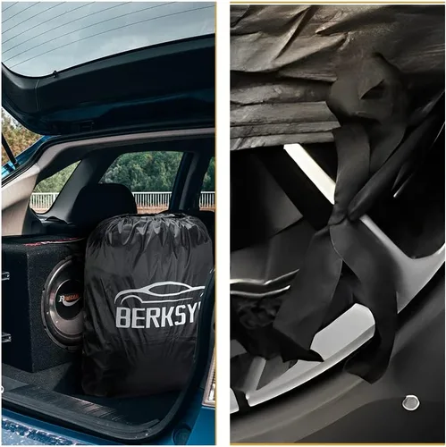 Vista 8 de Funda impermeable para coche compatible con Jeep Wrangler CJ, YJ, TJ y JK de 2 puertas 1955-2024, funda completa para todo tipo de clima de 6 capas